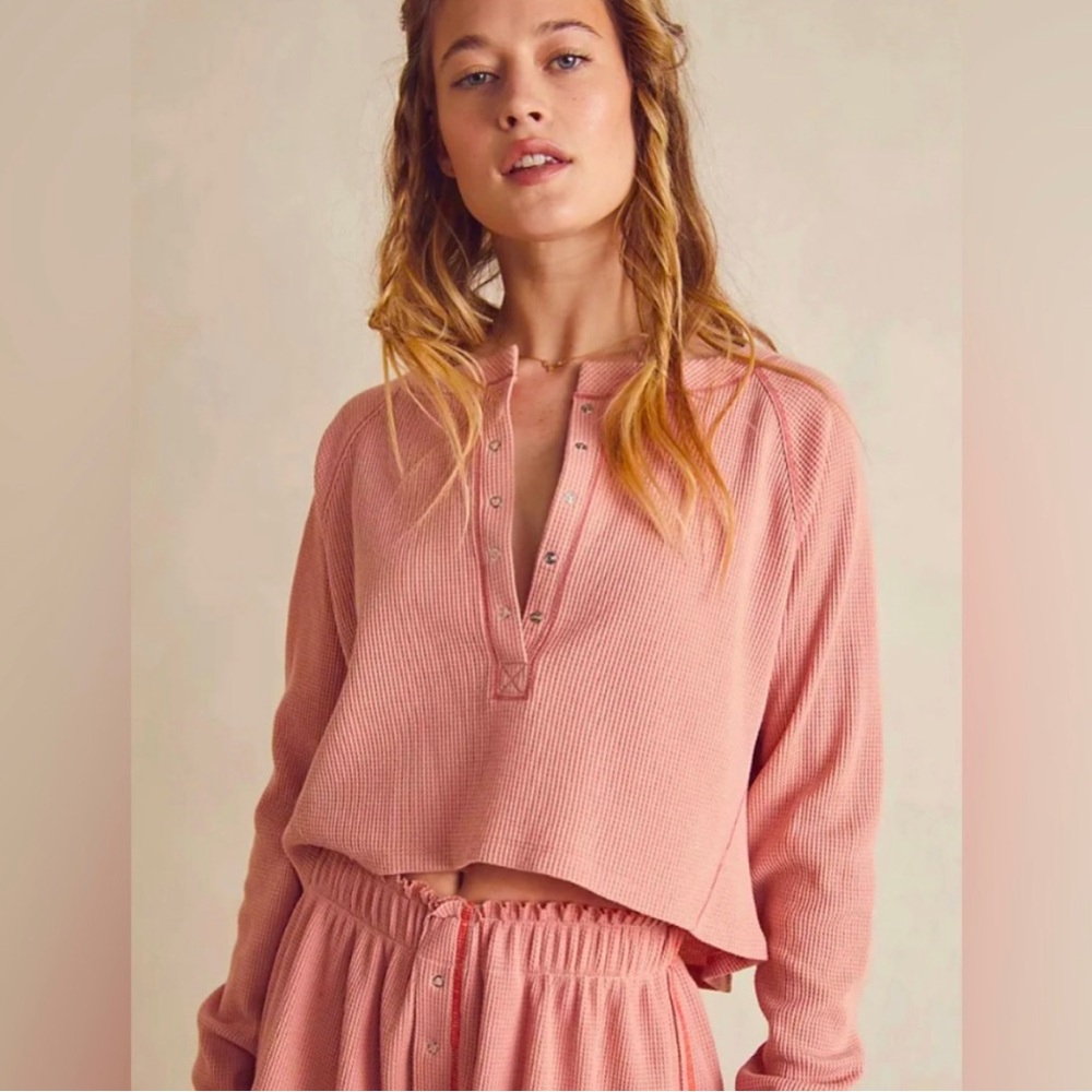 Free People Early Night Cropped Pullover Medium New